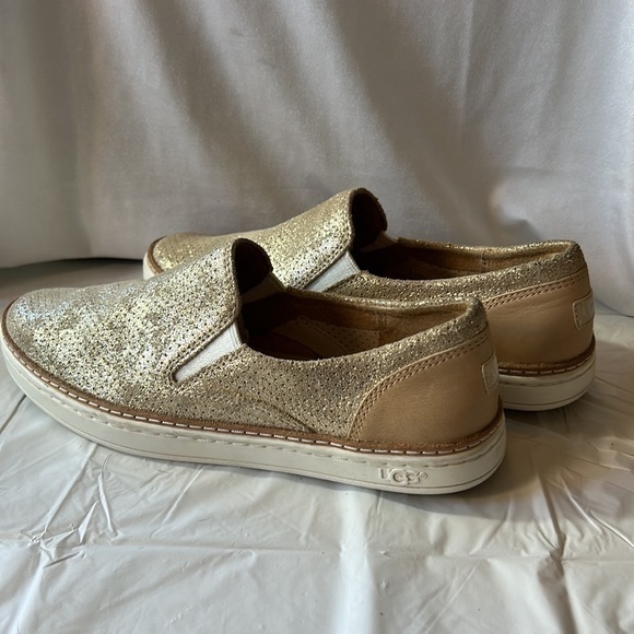 Ugg Adley Stardust Gold Sparkle Slip-on Sneakers- Size 6